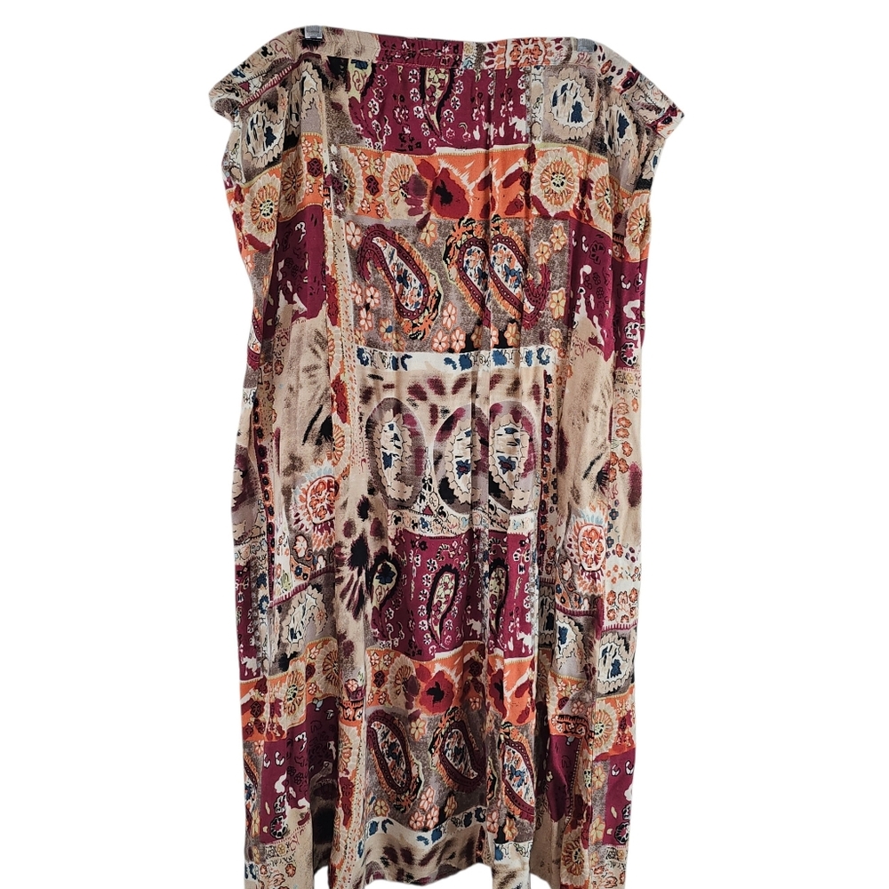 Kim Rogers Paisley Boho Maxi Skirt In L